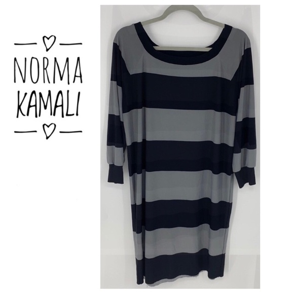 NORMA KAMALI Wide Stripe Shift Dress - Picture 4 of 14